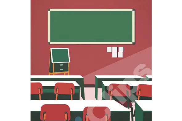 Classroom Interior Illustration