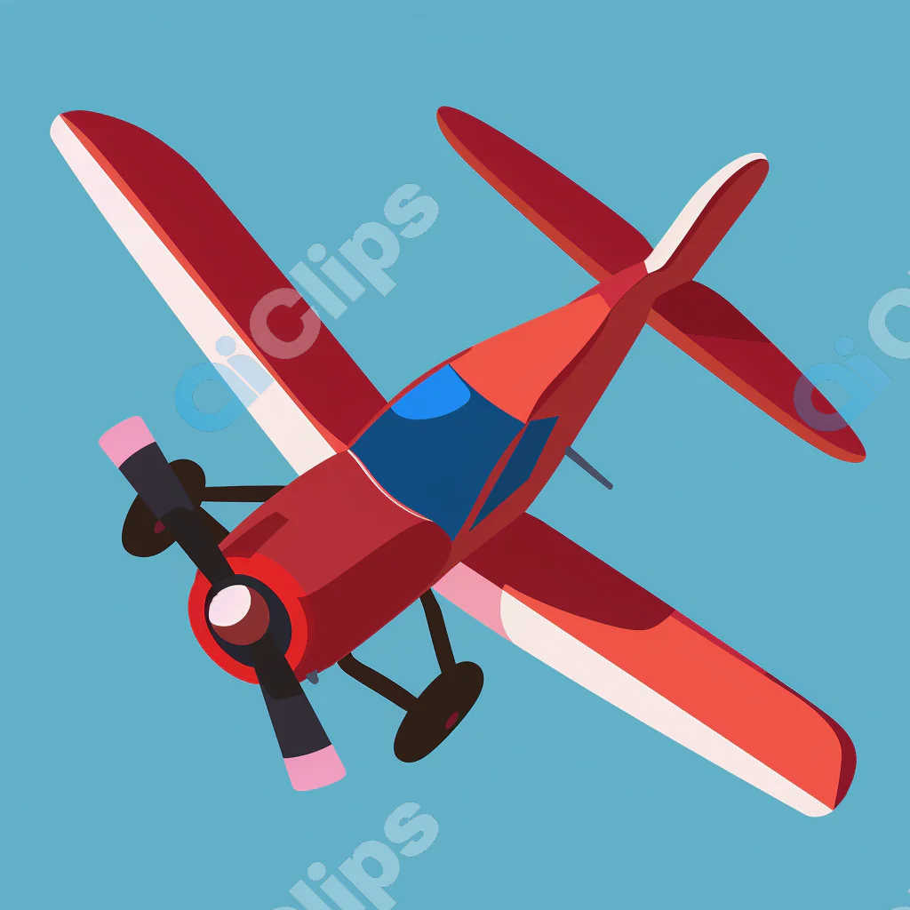 Red Airplane Illustration