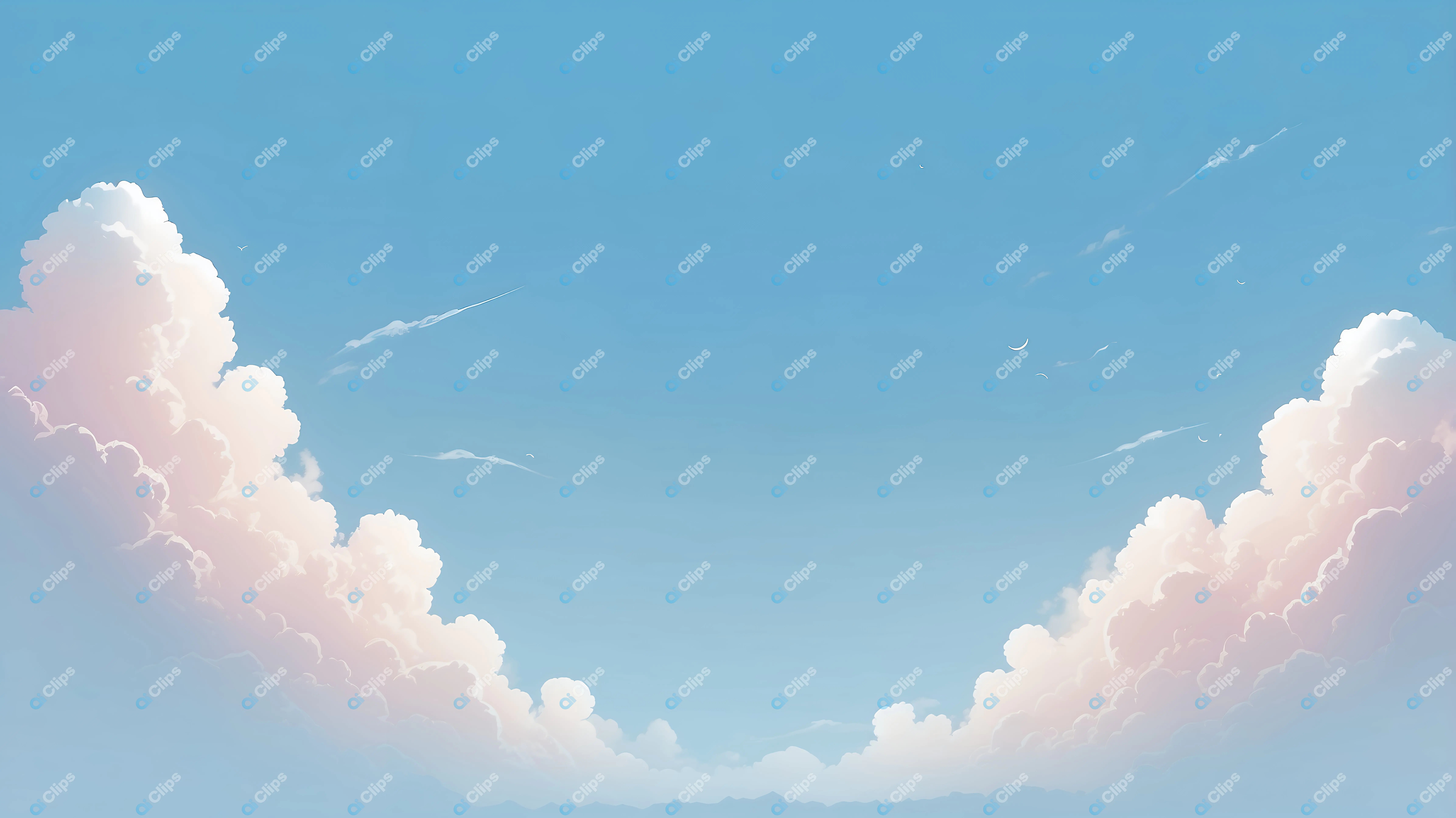 Clear Blue Sky with Clouds