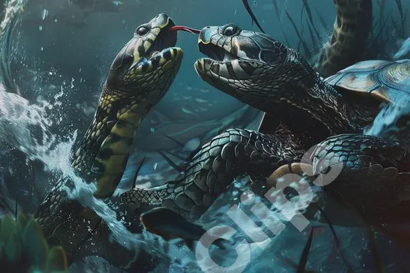 Fighting Sea Turtles