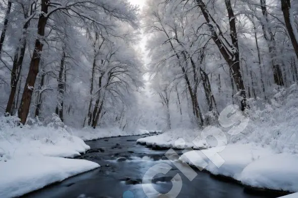 Winter Forest Stream