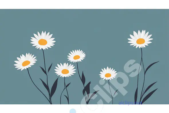 Minimalist Daisy Flower Illustration