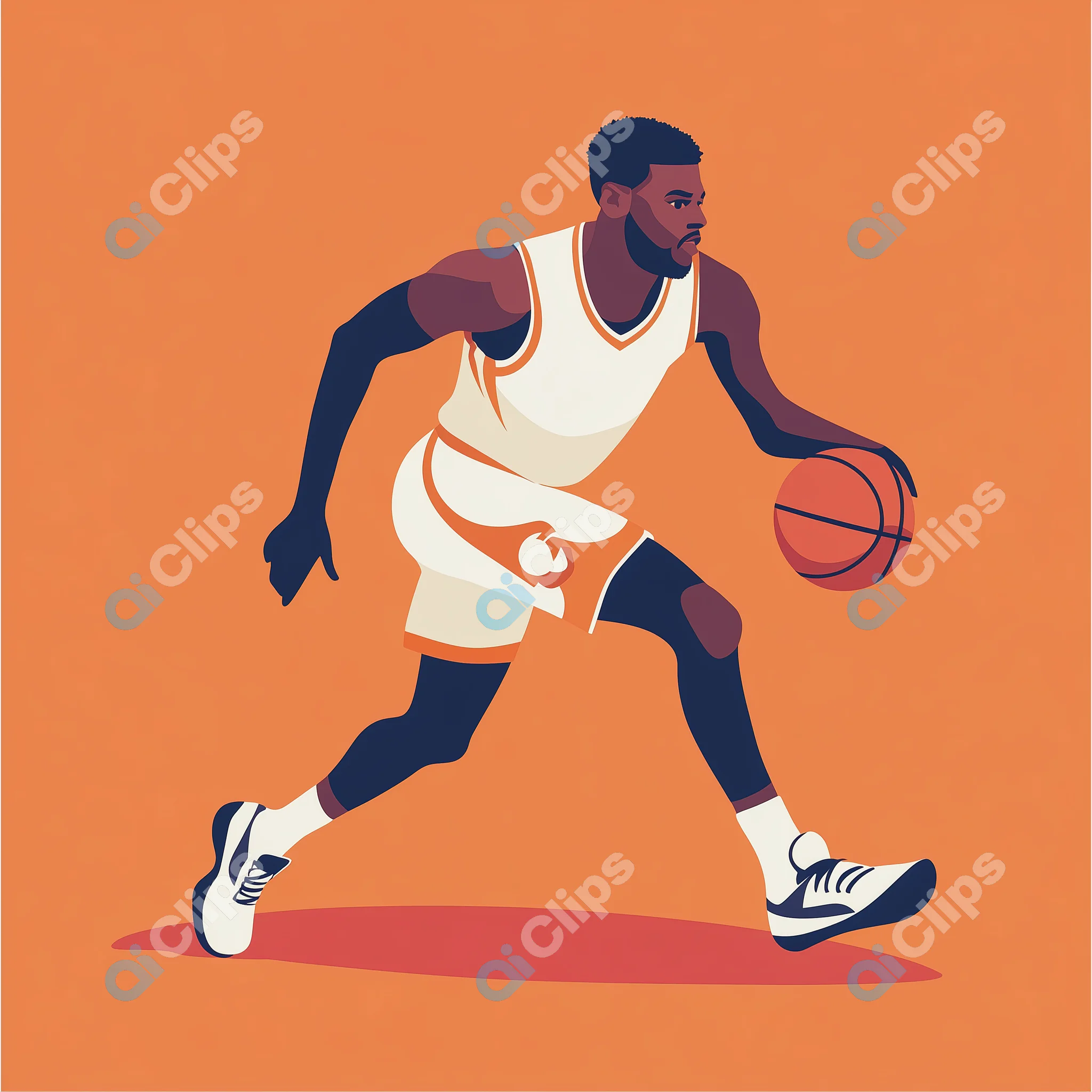 Basketball Player Dribbling