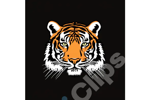 Fierce Tiger Head Illustration