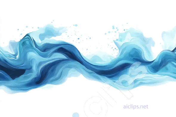 Flowing Blue Water Waves