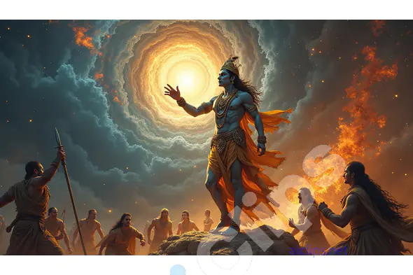 Epic Divine Warrior Commanding the Cosmos