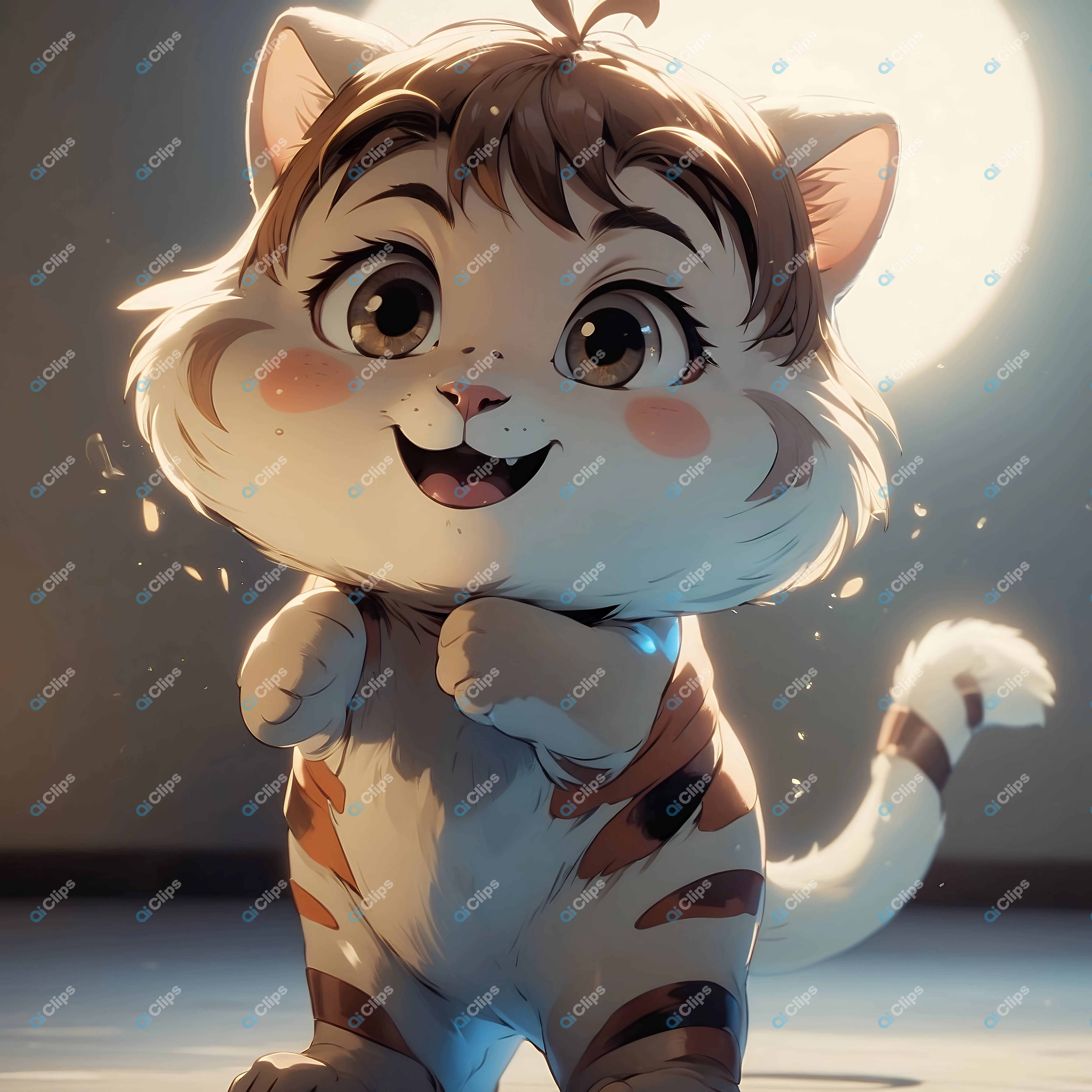 Cute Animated Kitten