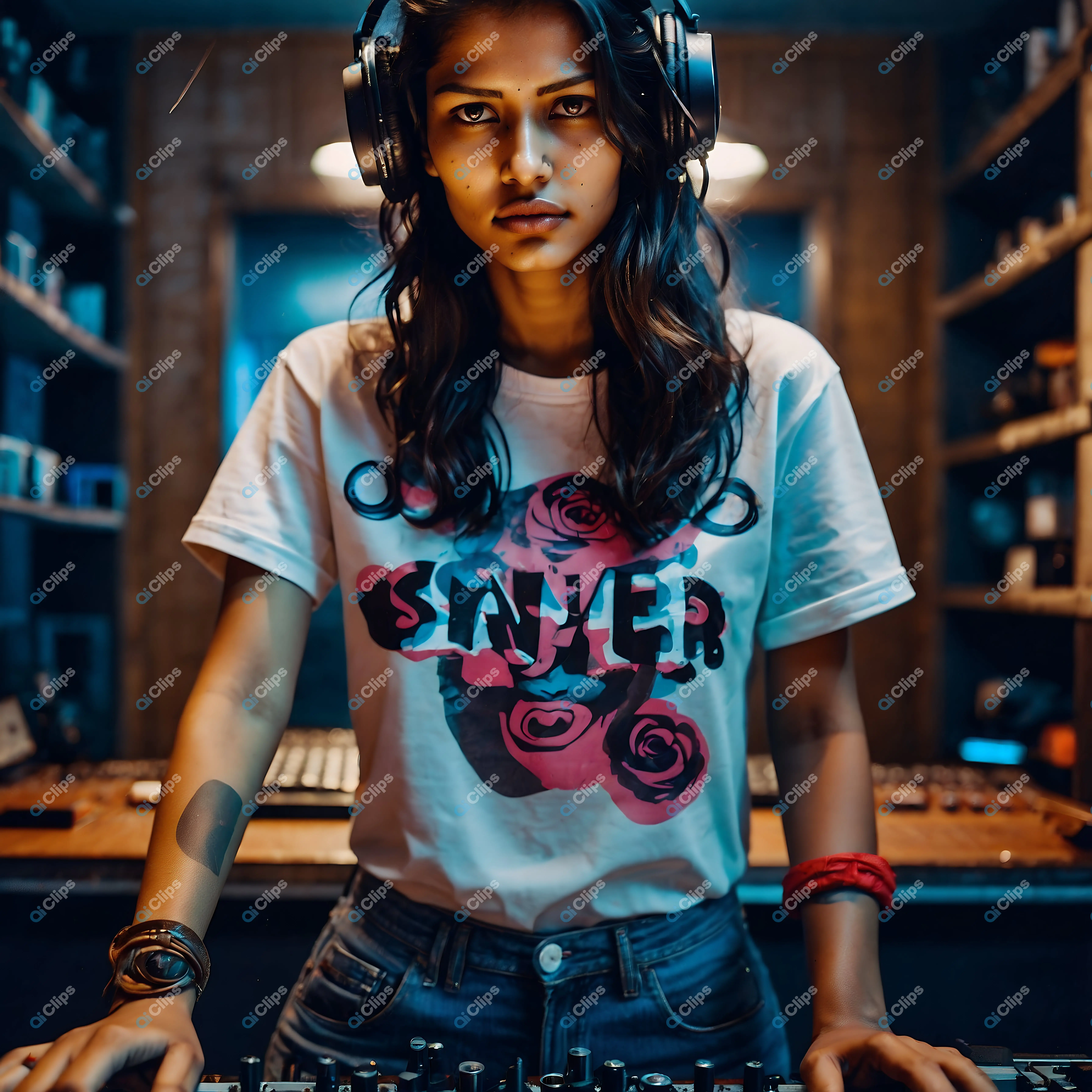 Female DJ in Action