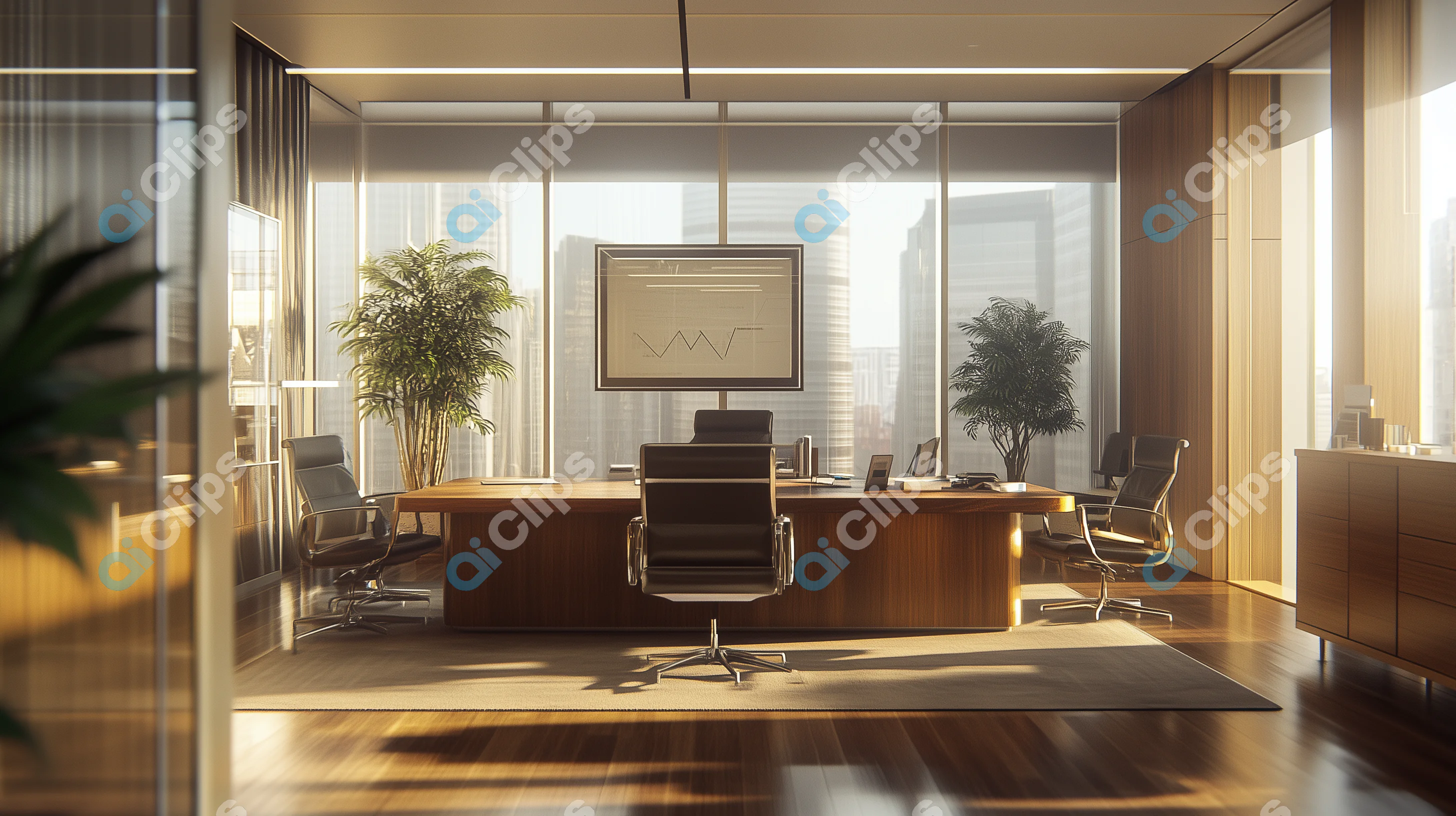 Executive Office with City View