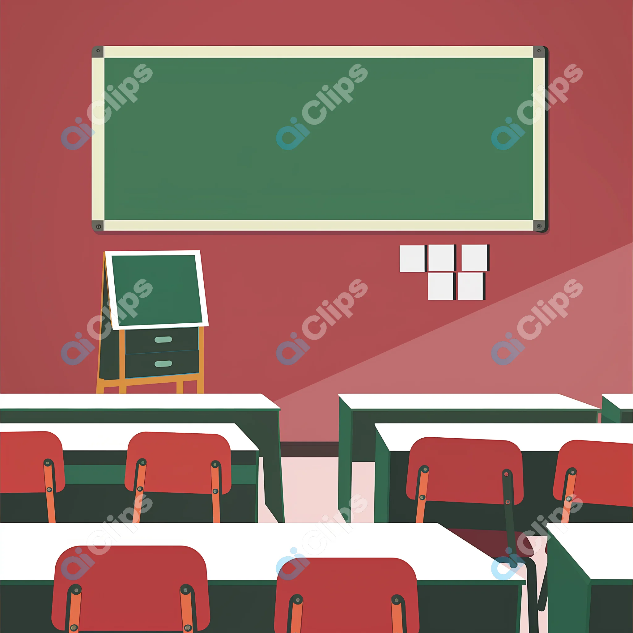 Classroom Interior Illustration