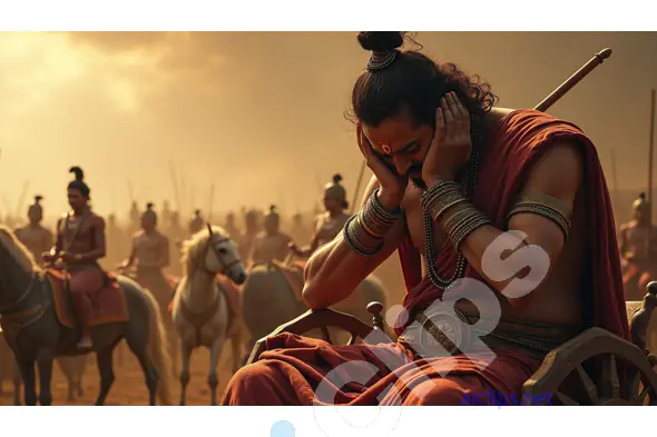 Warrior in Despair Before Battle