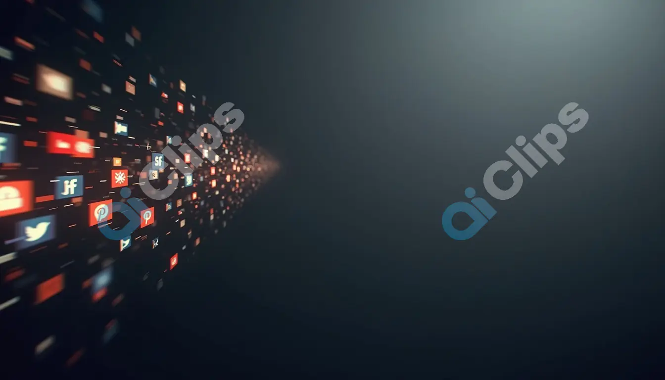 Digital Social Media Icons in Motion