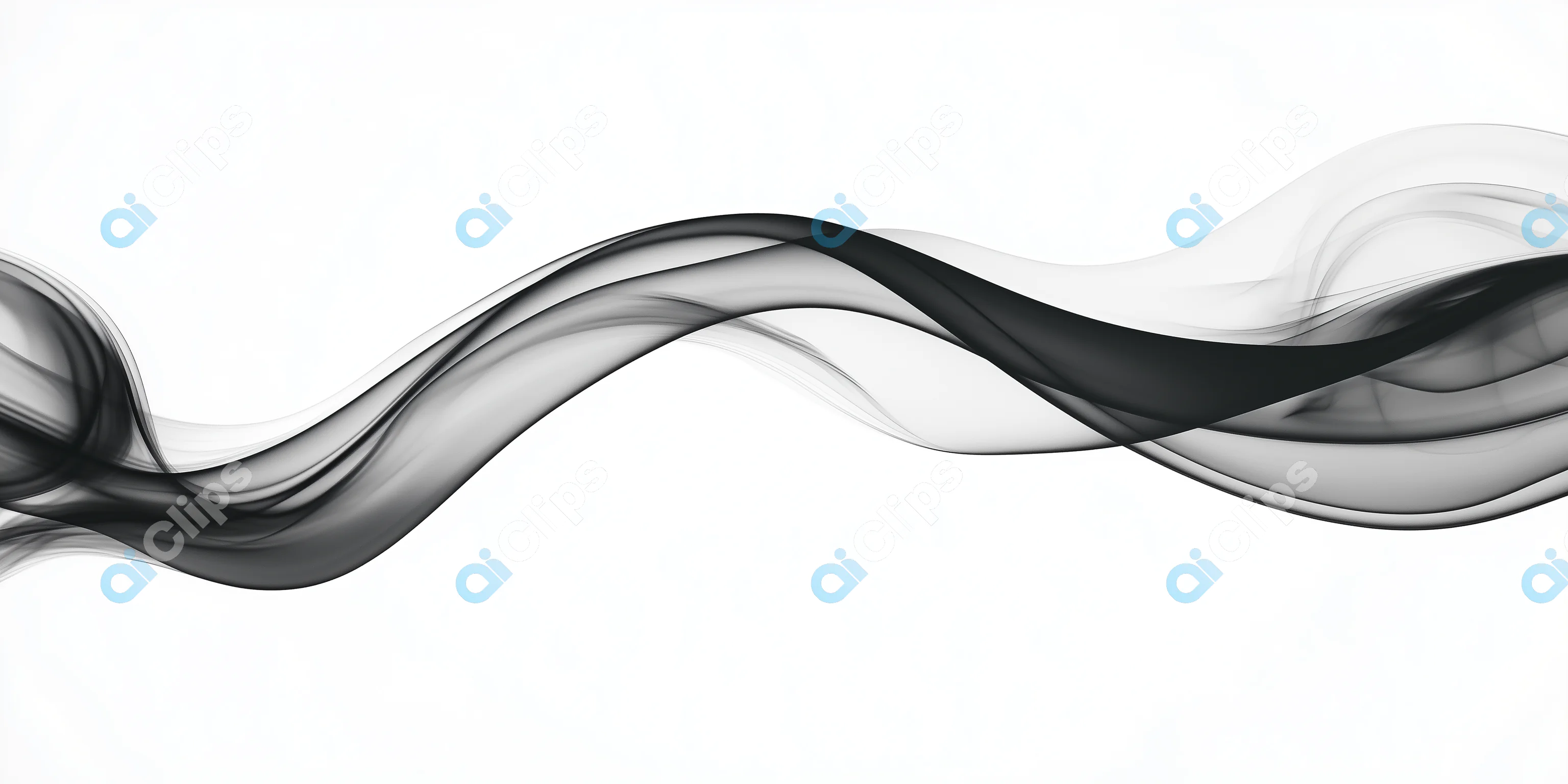 Black and White Flowing Wave