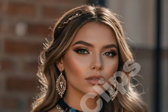 Elegant Woman in Ornate Attire