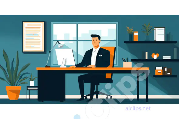 Office Workspace Illustration