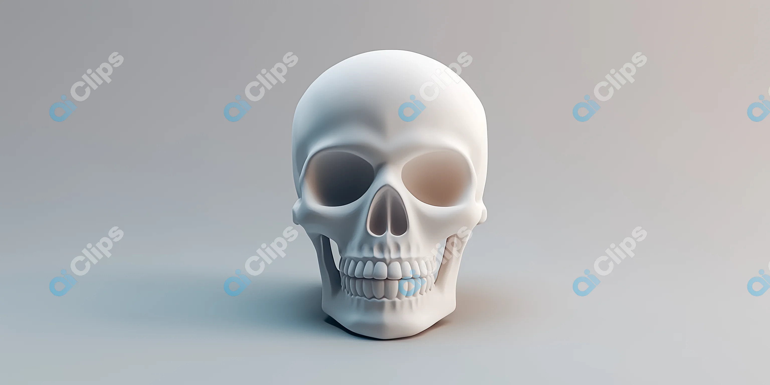 Realistic Cartoon Skull Render