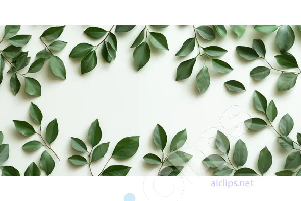 Green Leaves Border Frame
