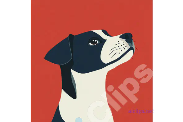 Minimalist Dog Portrait