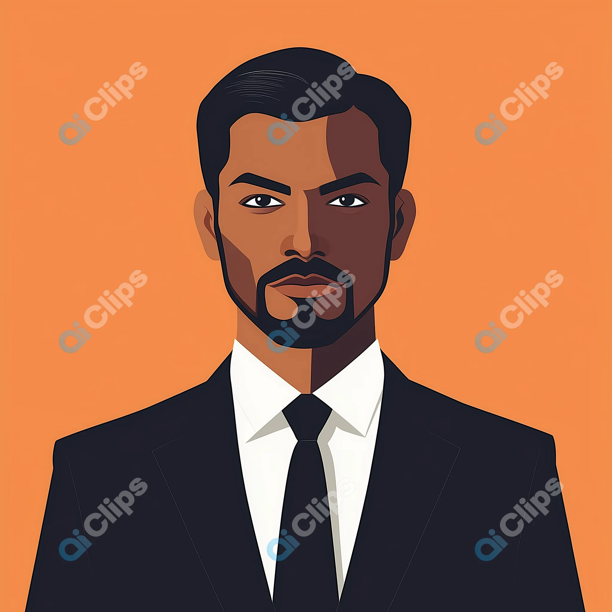Confident Businessman Illustration