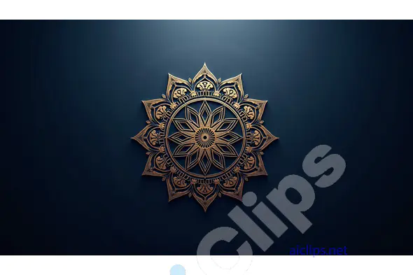 Ornate Mandala Design on Dark Background