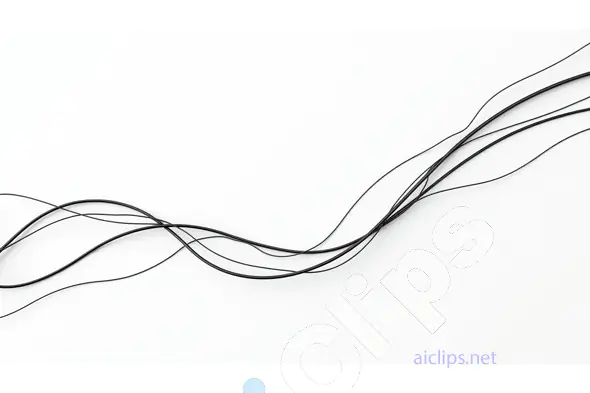 Abstract Black Wires on White Background