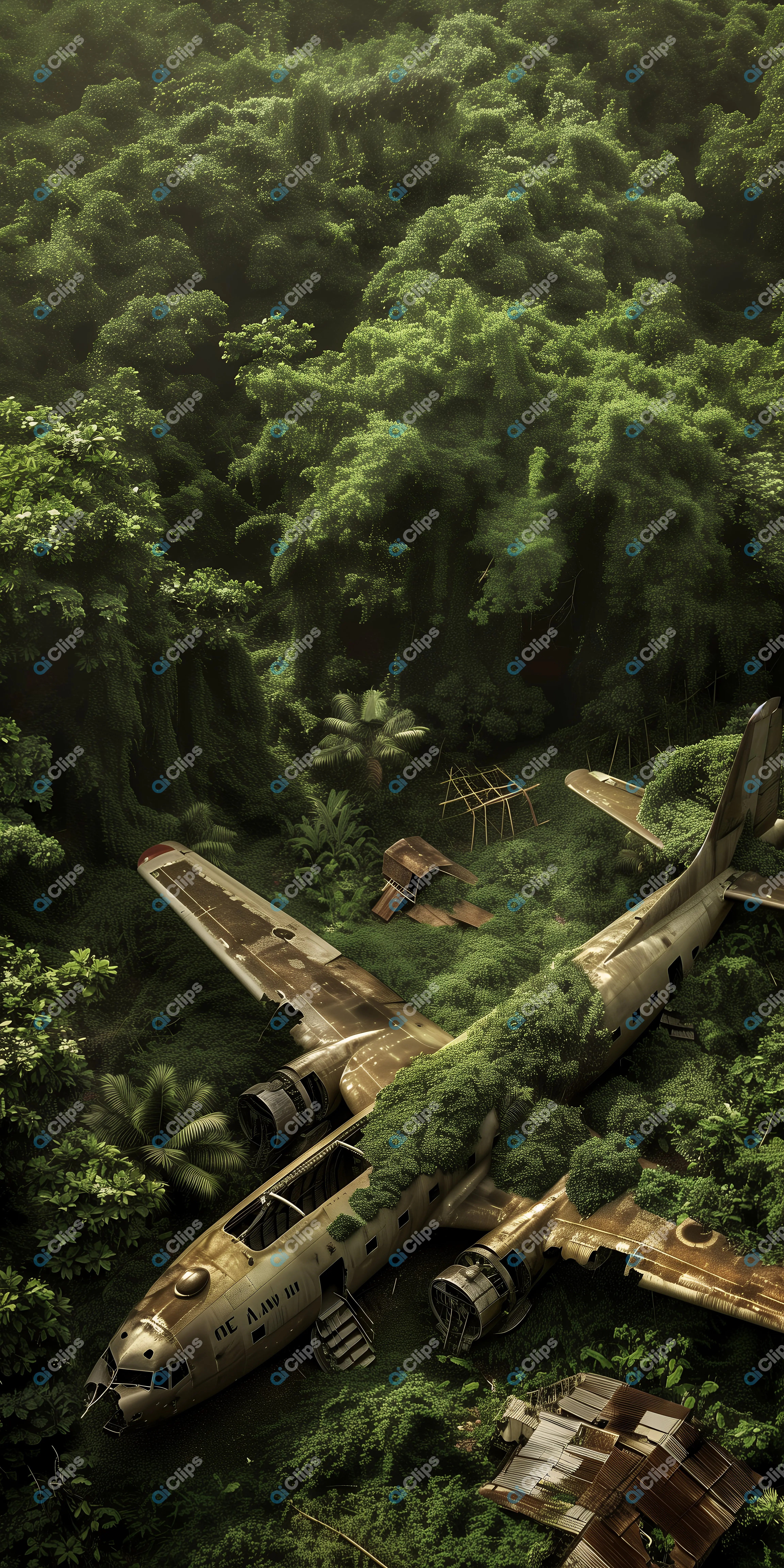 Overgrown Jungle Plane