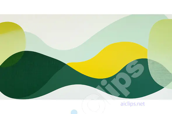 Abstract Green and Yellow Wave Forms