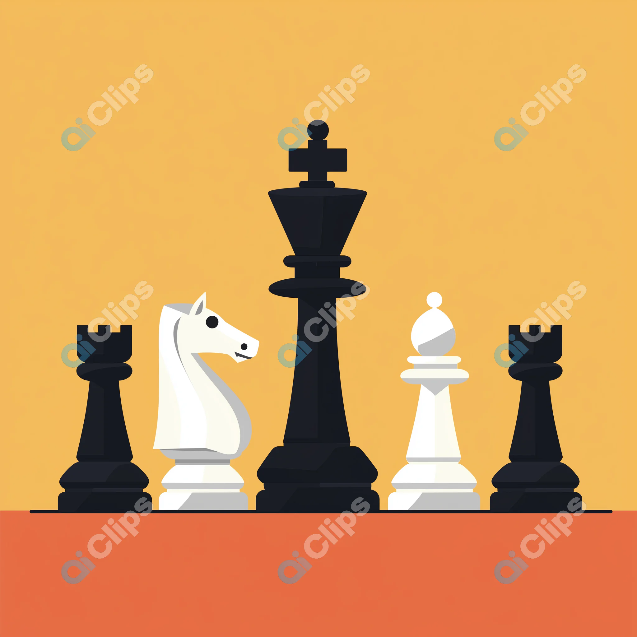 Chess Pieces Illustration
