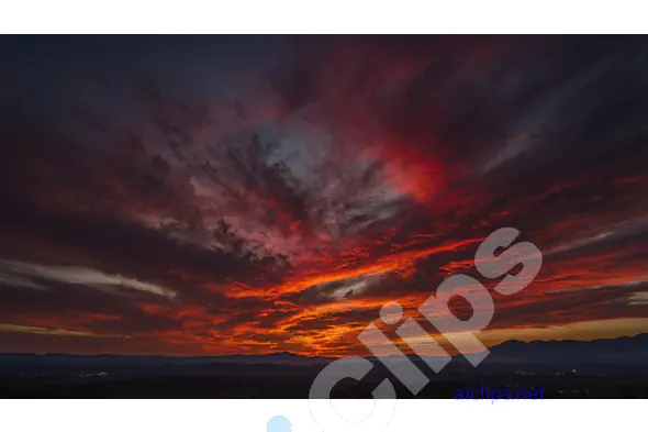 Fiery Sunset Sky