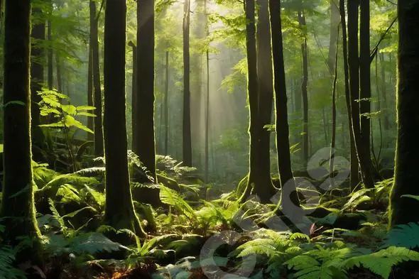 Sunlit Forest Tranquility