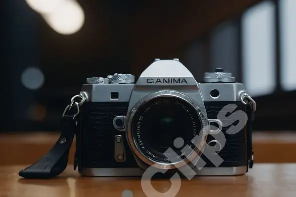 Vintage Camera on Table