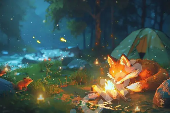 Cozy Fox Campfire