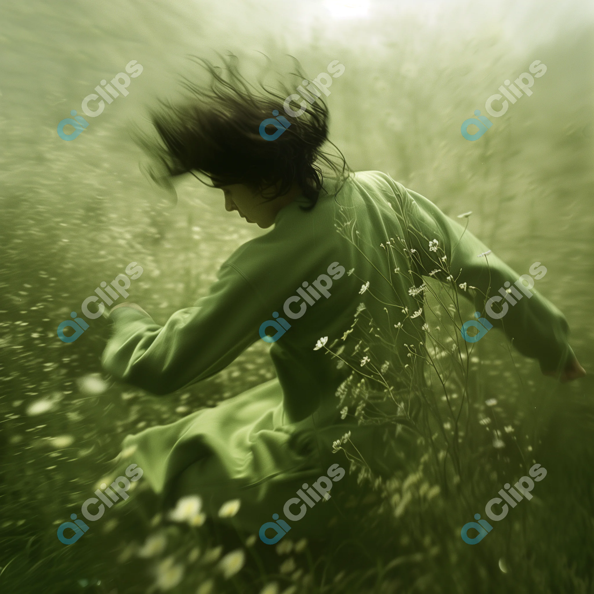 Man in Green Field