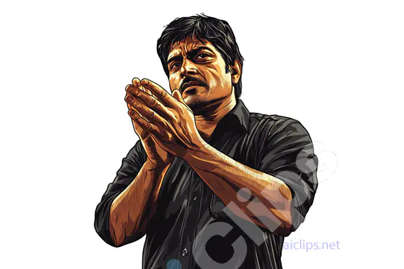 Man Clapping Illustration