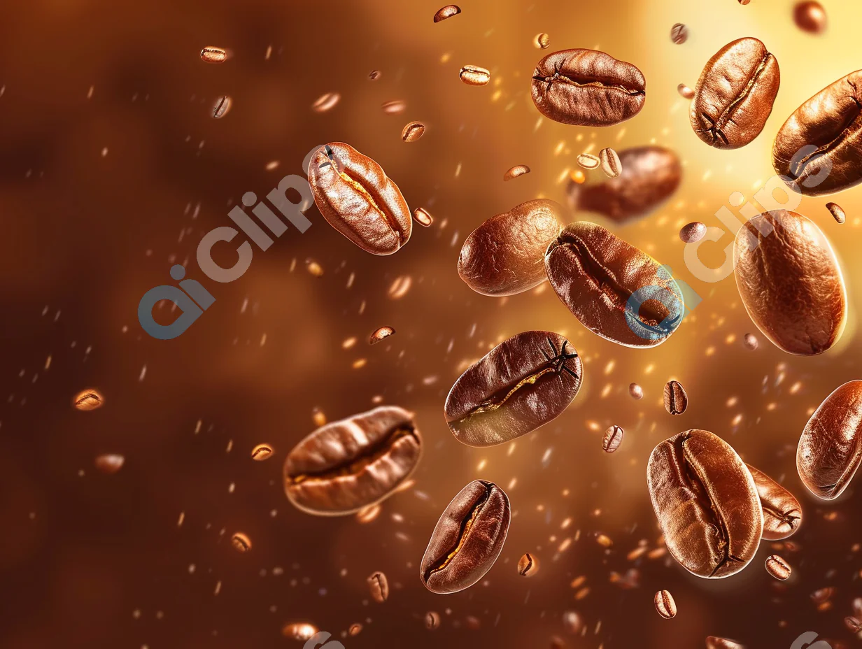 Floating Coffee Beans 2