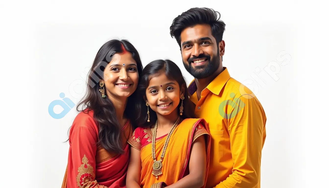 Loving Indian Family Portrait