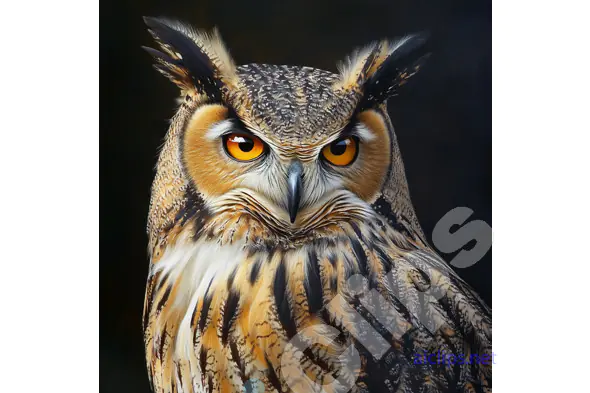 Majestic Eagle Owl Portrait