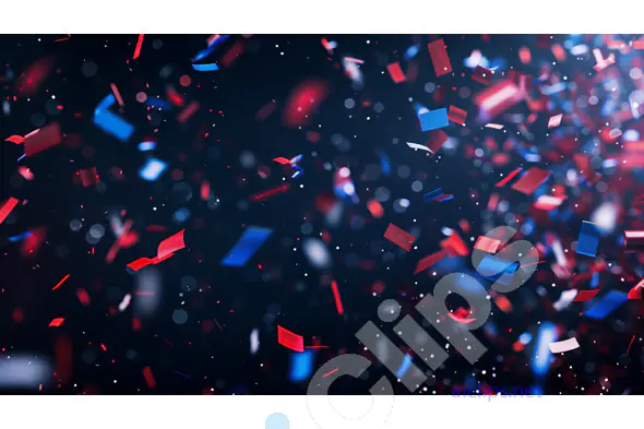 Red and Blue Confetti Explosion