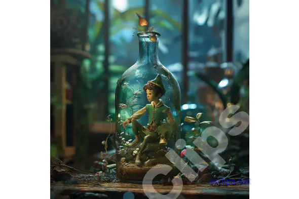 Fairy Tale Boy in Bottle