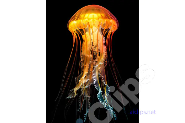 Radiant Orange Jellyfish