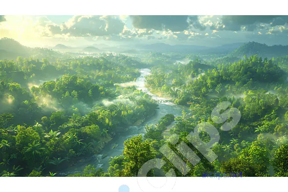 Lush Tropical River Valley