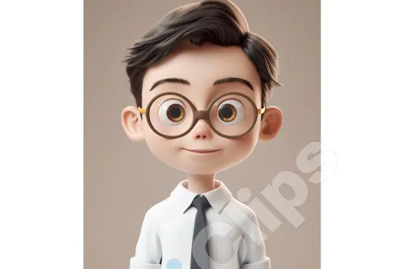 Animated Boy with Glasses