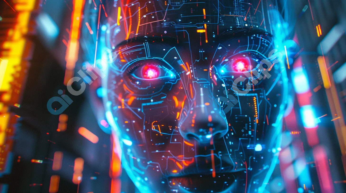 AI Cybernetic Face