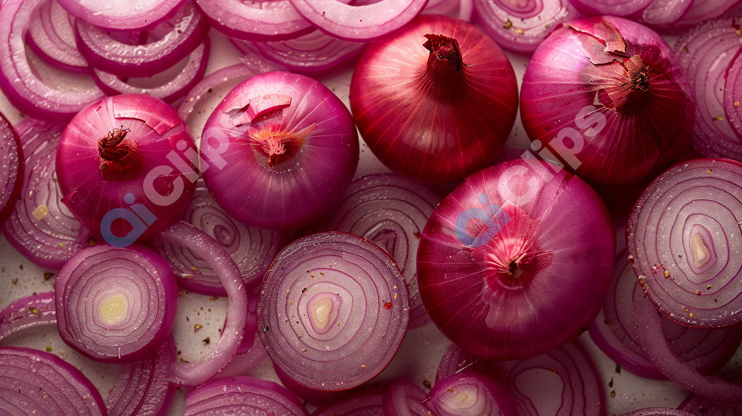 Sliced Red Onions