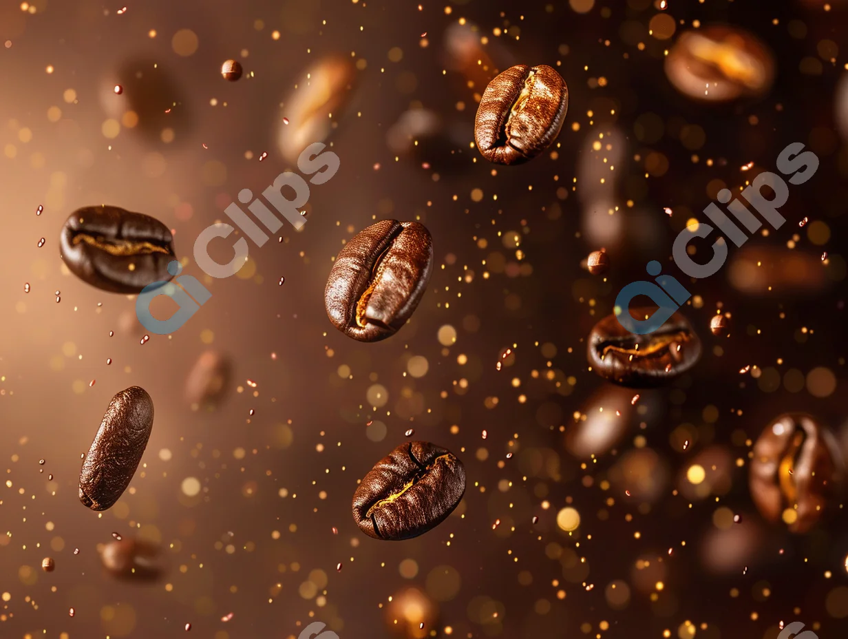 Floating Coffee Beans 1