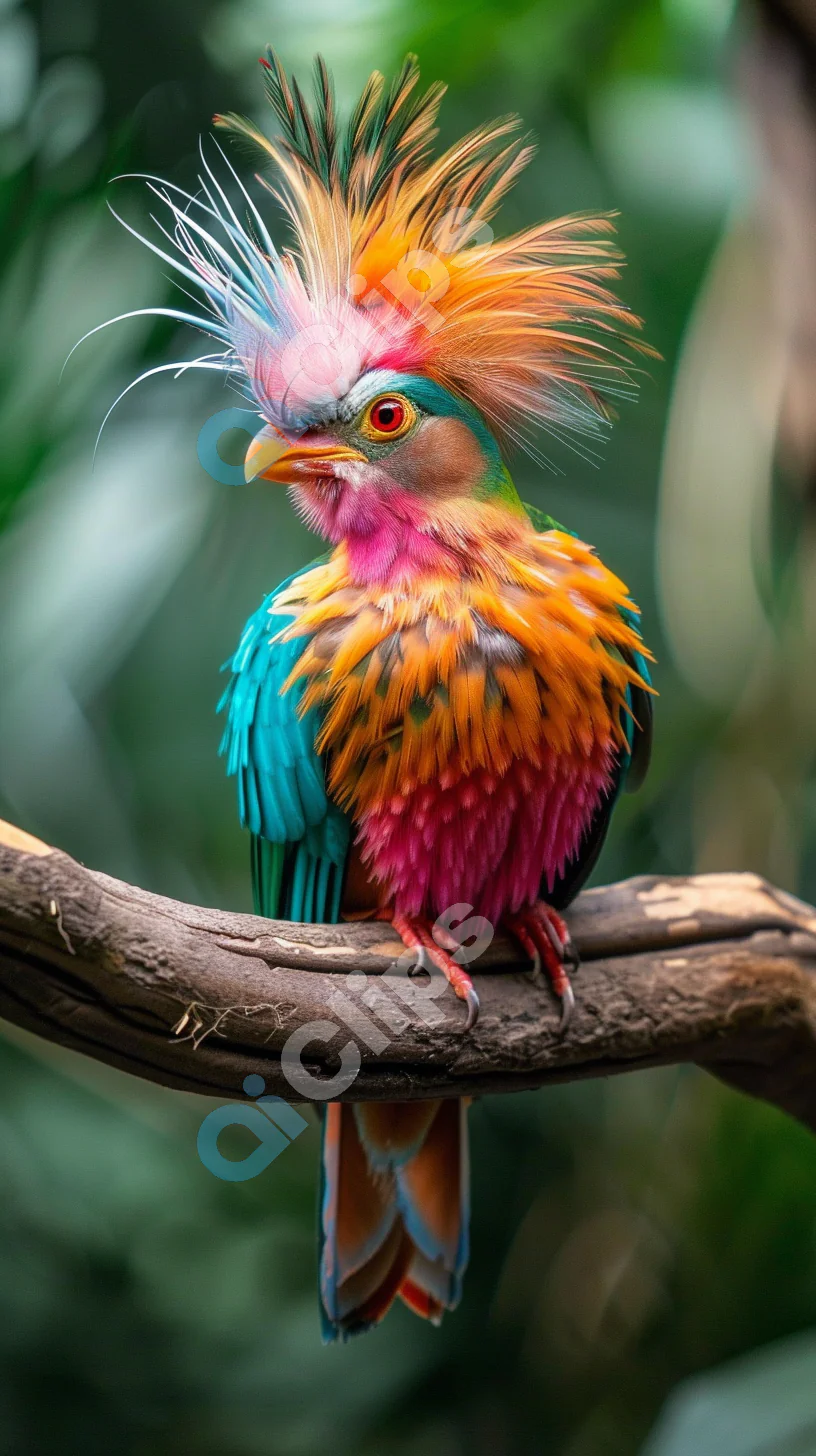 Exotic Multicolored Bird