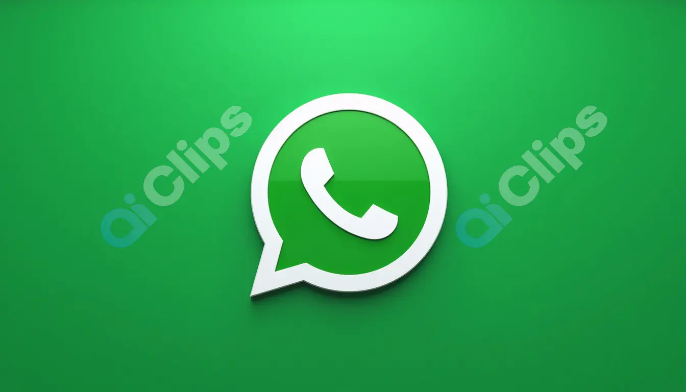 WhatsApp Icon on Green Background