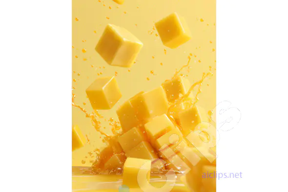 Splashing Cheese Cubes
