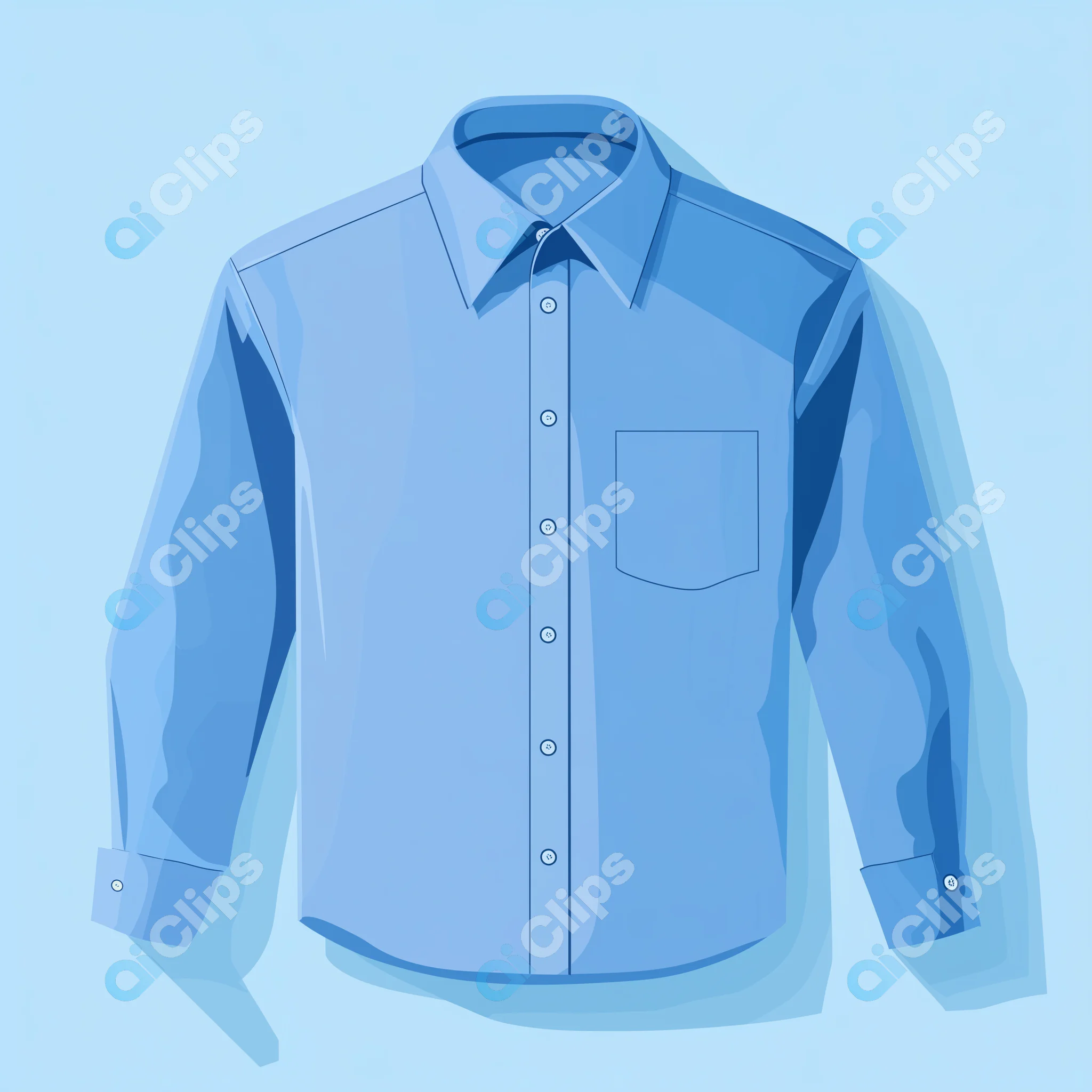 Blue Dress Shirt Illustration