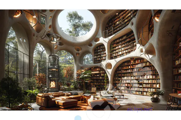 Modern Cozy Library